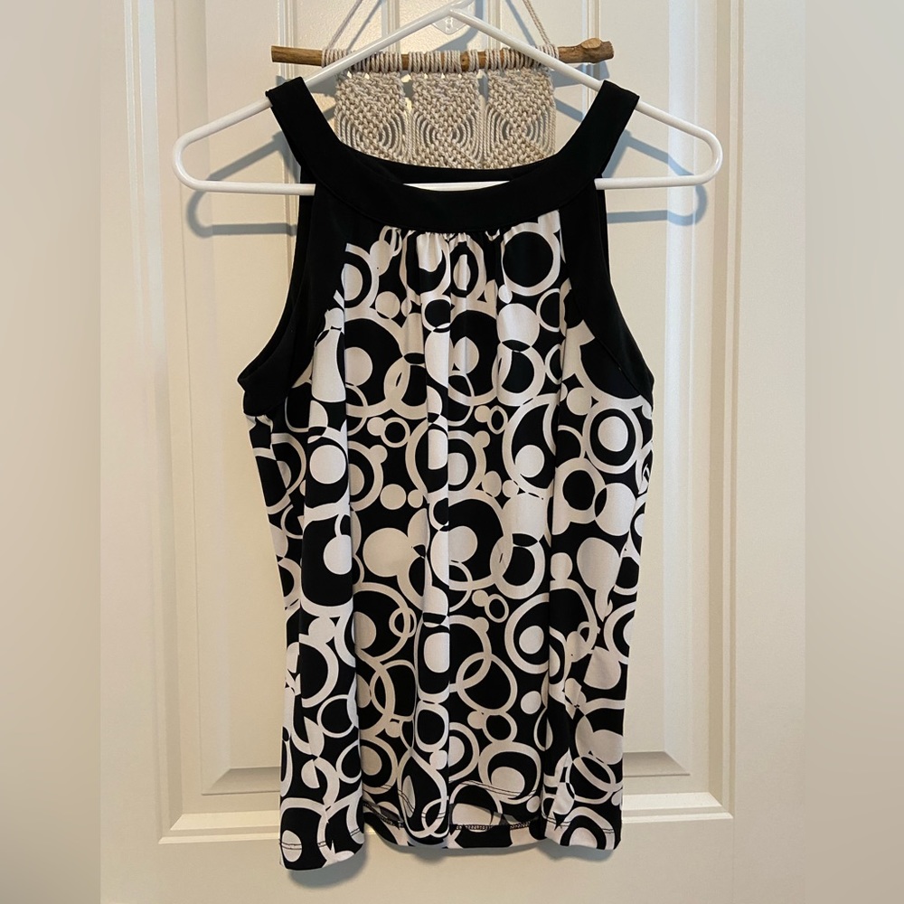 Petite Small Black and White Top